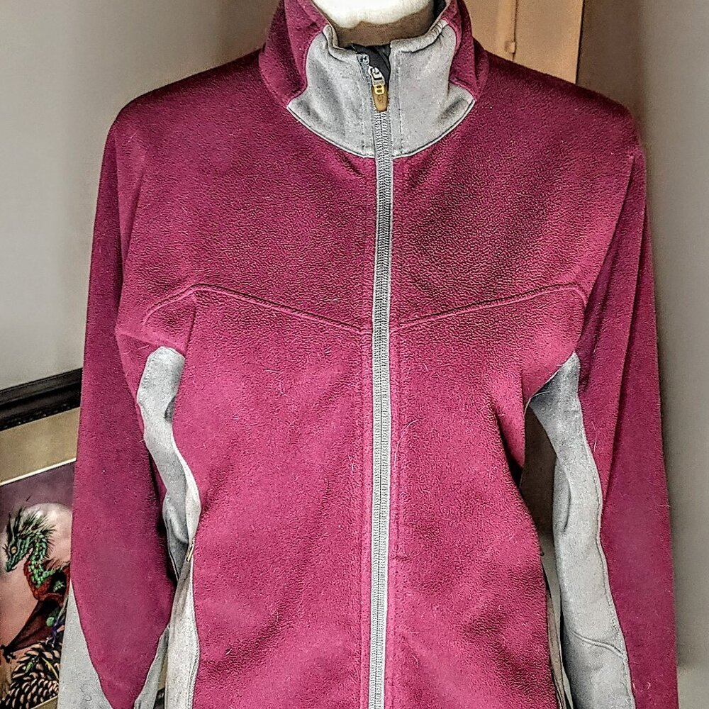 REI Vintage Women's Fuchia & Grey Trailmade Fleece Jacket - Women's Size M